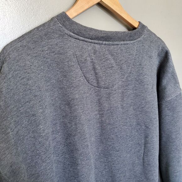 Vintage Chaps Ralph Lauren Sweatshirt Mens Size XXL Gray American Flag New - Picture 8 of 10
